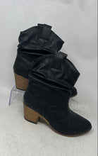 Load image into Gallery viewer, Charles Albert Womens Black Leather Block Cowgirl Western Boots Size 8M

