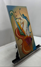 Load image into Gallery viewer, Rhythm &amp; Blues Picture Framed Expressionist Musical Canvas Painting
