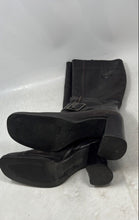 Load image into Gallery viewer, Franco Sarto Womens Brown Leather Block Heel Mid-Calf Riding Boots Size 8M
