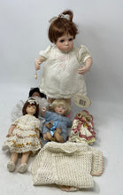 Load image into Gallery viewer, Lot Of 5 Pcs Mixed Porcelain Baby Doll Collectible With Outfits &amp; Accessories
