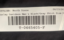 Load image into Gallery viewer, Harley-Davidson Mens Black Gray Screamin Eagle Racing Button-Up Shirt Size Small
