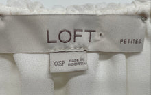 Load image into Gallery viewer, Loft Womens Beige Long Sleeve Tie Neck Button Front Blouse Top Size XXSP
