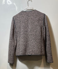 Load image into Gallery viewer, Ann Taylor Womens Gray Pink Tweed Long Sleeve Full-Zip Motorcycle Jacket Size 0
