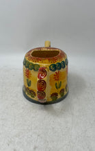 Load image into Gallery viewer, Yellow Floral Ceramic Hand Painted Garden &amp; Outdoor Decorative Watering Can
