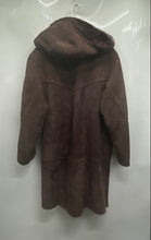 Load image into Gallery viewer, Renk Collection Womens Brown Long Sleeve Hooded Button Front Overcoat Size XL
