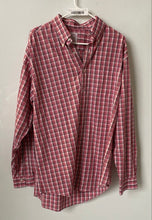 Load image into Gallery viewer, Brooks Brothers Mens Red Plaid Print Cotton Long Sleeve Button-Up Shirt Size L
