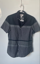 Load image into Gallery viewer, Original Penguin Mens Blue Striped Short Sleeve Button-Up Shirt Size S/P

