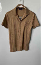 Load image into Gallery viewer, Polo Ralph Lauren Mens Khaki Short Sleeve Collared Polo Shirt Size Small
