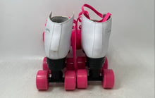 Load image into Gallery viewer, Epic Girls Princess White Pink Lace-Up High Top Quad Roller Skates Size 10J
