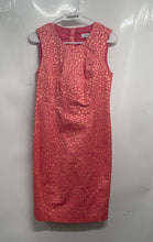 Load image into Gallery viewer, Calvin Klein Womens Pink Printed Sleeveless Round Neck Sheath Dress Size 4
