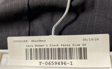 Load image into Gallery viewer, Zara Womens Black Striped Flat Front Pockets Skinny Leg Dress Pants Size XS
