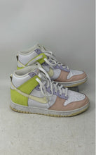 Load image into Gallery viewer, Nike Womens Dunk High DD1869-108 White Green Pink And Yellow Sneakers Shoes Sz 8
