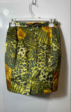 Load image into Gallery viewer, Vertigo Paris Womens Green And Yellow Back Zip Straight &amp; Pencil Skirt Size 38
