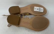 Load image into Gallery viewer, Charles By Charles David Womens Beige Seashell Ankle Strap Thong Sandals Sz 6.5M
