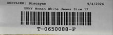Load image into Gallery viewer, DKNY Womens White Regular Fit Pockets Denim Straight Leg Jeans Size 12
