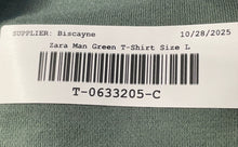 Load image into Gallery viewer, Zara Mens Green Short Sleeve Crew Neck Pullover T-Shirt Size Large
