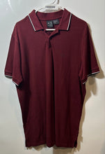 Load image into Gallery viewer, Armani Exchange Mens Burgundy Short Sleeve Collared Button Front Polo Shirt XL
