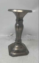 Load image into Gallery viewer, Pottery Barn Silver Color Art Deco Design Collectible Candlestick Holder
