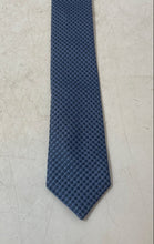 Load image into Gallery viewer, Emporio Armani Mens Blue Geometric Print Silk Keeper Loop Pointed Tie With Tag

