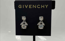 Load image into Gallery viewer, Authentic Givenchy Women's Silver Tone Earring With Crystal Accent and Strass
