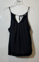 Load image into Gallery viewer, Express Womens Black Spaghetti Strap Pleated Front Camisole Tank Top Size Large
