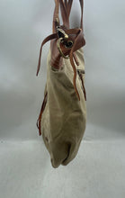 Load image into Gallery viewer, Lucky Brand Womens Beige Brown Double Handle Pockets Zip Top Lined Tote Handbag
