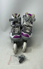 Load image into Gallery viewer, Roller Derby Unisex Elite Series Aerio Q60 White Gray Purple Inline Skates Sz 7
