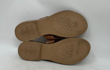 Load image into Gallery viewer, Toscanella Womens Brown Leather Side Buckle Luxury Thong Sandals Size 9.5
