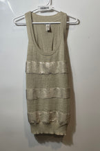 Load image into Gallery viewer, Cache Womens Gold Scoop Neck Sleeveless Tank Top Size Large

