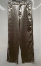 Load image into Gallery viewer, Zara Womens Brown Shiny Flat Front Pockets Wide-Leg Dress Pants Size XS
