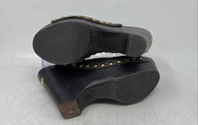 Load image into Gallery viewer, Michael Kors Womens Charm Brown Monogram Print Wedge Slingback Heels Size 7 B
