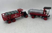 Load image into Gallery viewer, Texaco Collector Series 2 Pcs Mack Tanker &amp; Kenworth Stake Truck Coin Bank Toys
