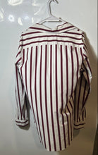 Load image into Gallery viewer, Zara Mens White Red Striped Printed Long Sleeve Slim Fit Button-Up Shirt Size M
