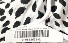 Load image into Gallery viewer, Express Womens White Black Animal Printed Long Sleeve Blouse Top Size S/P
