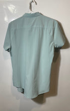 Load image into Gallery viewer, Kenneth Cole Reaction Mens Green Short Sleeve Slim Fit Button-Up Shirt Size M
