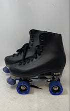 Load image into Gallery viewer, Chicago Mens Classic Rink Black Lace-Up High Top Quad Roller Skates Size 6
