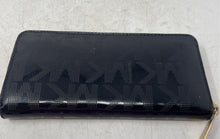 Load image into Gallery viewer, Michael Kors Womens Black Signature Print Card Slots Accordion Zip-Around Wallet
