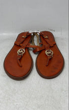 Load image into Gallery viewer, Michael Kors Womens Sondra Brown Leather Open-Toe Buckle Thong Sandals Size 9M
