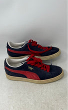 Load image into Gallery viewer, Puma Mens Suede Classic 352634-44 Blue Red Lace-Up Low Top Sneakers Shoes Size 7
