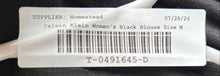 Load image into Gallery viewer, Calvin Klein Womens Black Long Sleeve Pockets Open Front Cardigan Sweater Size M
