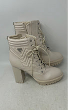 Load image into Gallery viewer, Guess Womens Beige Faux Leather Lace-Up Block Heel Ankle Bootie Boots Size 10 M
