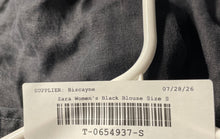 Load image into Gallery viewer, Zara Womens Black Long Sleeve Collared Button-Up Shirt Size Small
