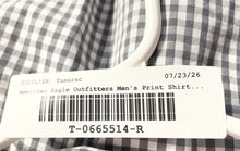 Load image into Gallery viewer, American Eagle Outfitters Mens White Gray Gingham Check Button-Up Shirt Size S/P
