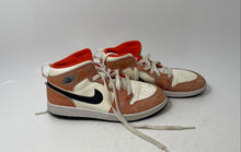 Load image into Gallery viewer, Nike Boys Air Jordan 1 Mid SE Orange White Black Sneaker Shoes Size 3Y

