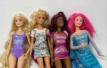 Load image into Gallery viewer, Lot Of 4 Pcs Barbie Mixed Hair Colors Decorative Fashion Dolls With Outfits
