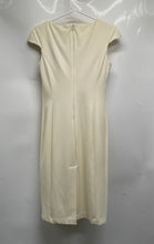 Load image into Gallery viewer, United Colors Of Benetton Womens White Cap Sleeve Round Neck Sheath Dress Size S
