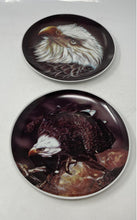 Load image into Gallery viewer, Lot Of 2 Pcs Multicolor Bald Eagle Decorative Collector Plates
