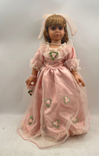 Load image into Gallery viewer, Vintage Curly Hair Brown Eyes Collectible Vinyl Play Doll In Pink Maxi Dress
