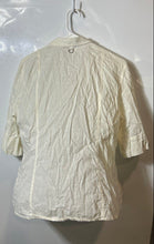 Load image into Gallery viewer, Armani Exchange Womens White Cotton Collared Button-Up Shirt Size XL

