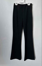 Load image into Gallery viewer, Forever 21 Womens Black Flat Front Side Zip Bootcut Leg Dress Pants Size XS
